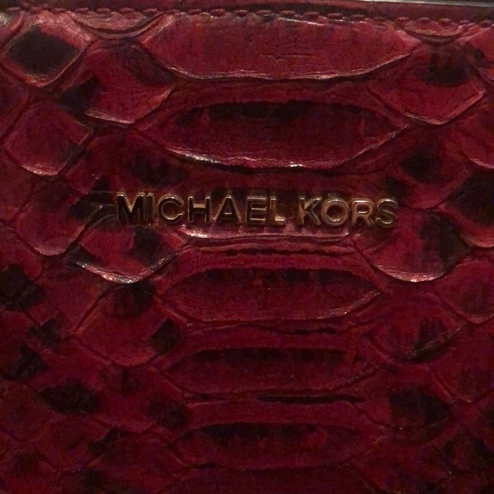 Michael Kors Collection Red Python Skin Leather - Picture 2 of 5